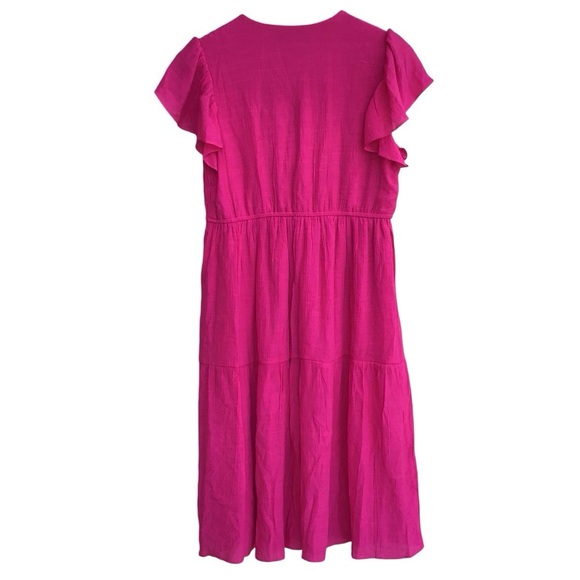 Harper 241 Pink Boho Flutter Sleeve Dress NEW - Picture 2 of 7